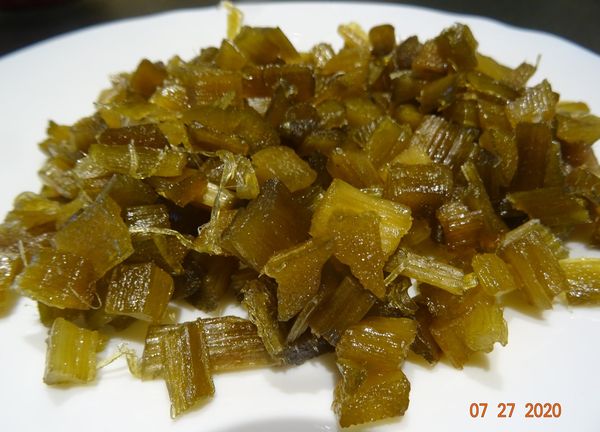 Rhubarbe confites sans cuisson