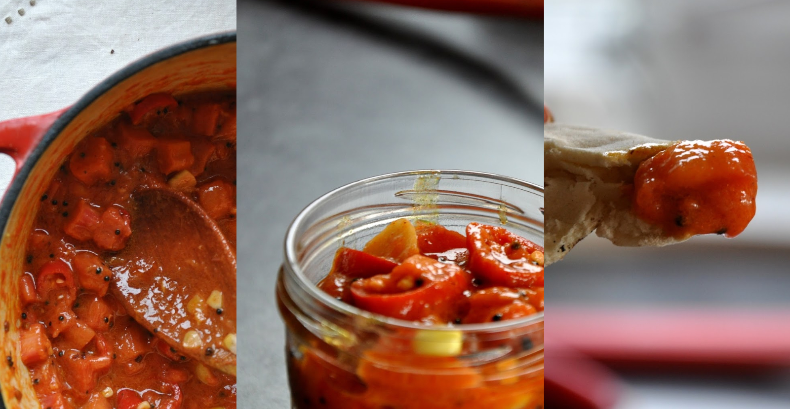 Marinade indienne à la rhubarbe - Indian rhubarb pickle