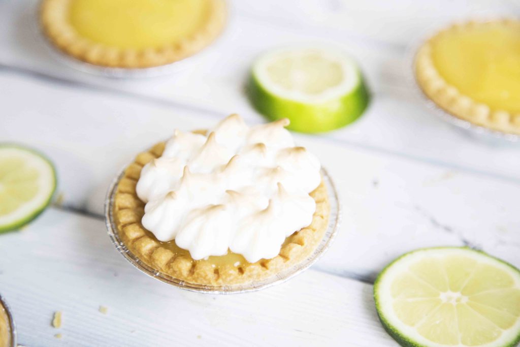 Tartelettes meringuées rhubarbe et lime