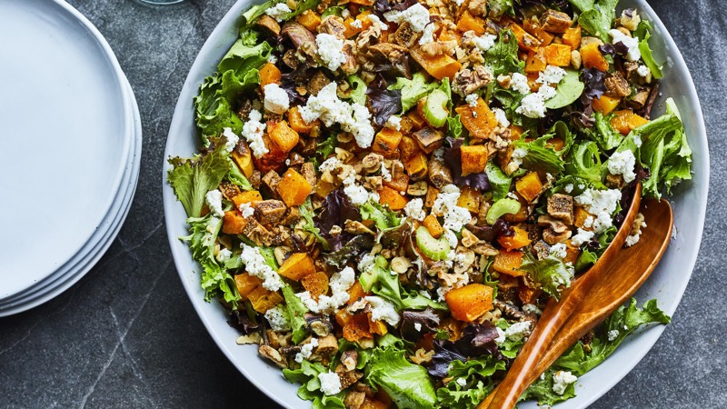 Salade aux figues et à la courge grillée