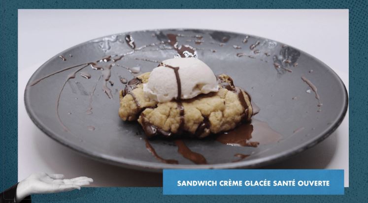 Sandwich crème glacée santé ouverte