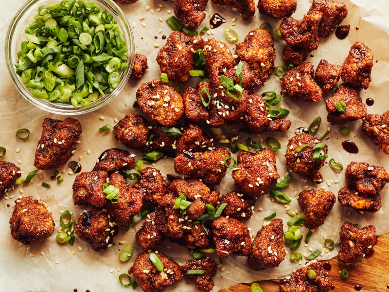 Chou-fleur miel et ail à la friteuse à air