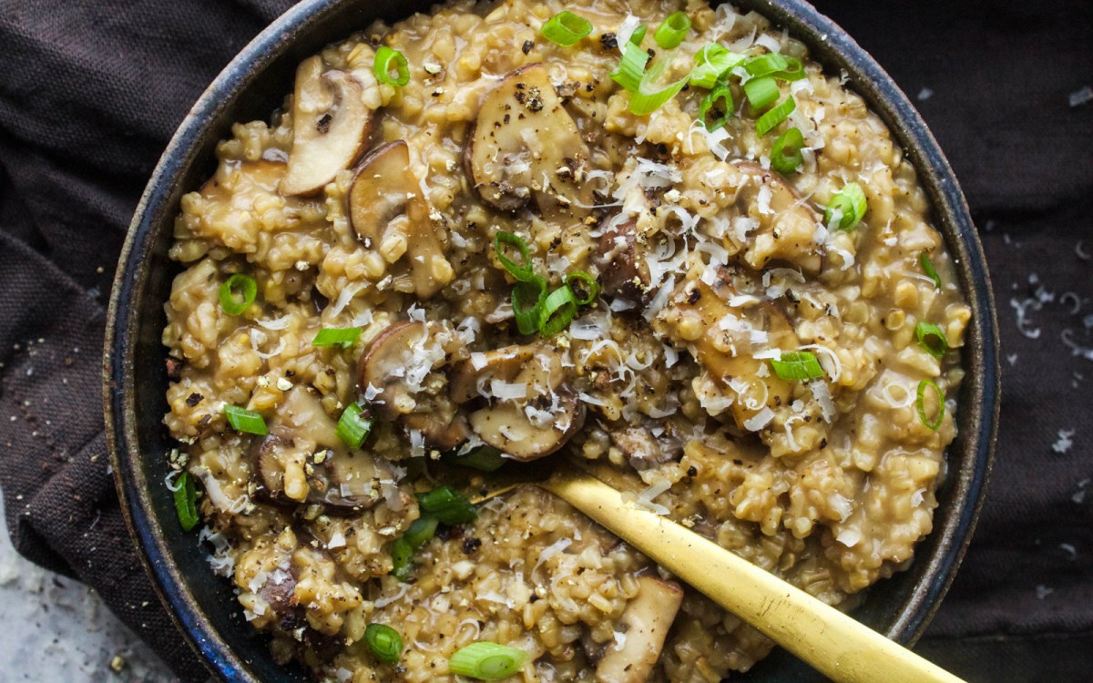 Gruau aux champignons salés