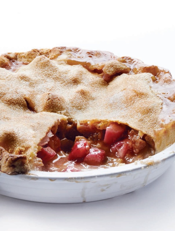 Tarte à la rhubarbe et au genévrier au gin