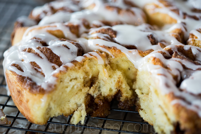 Quick Cinnamon Buns with Buttermilk Icing