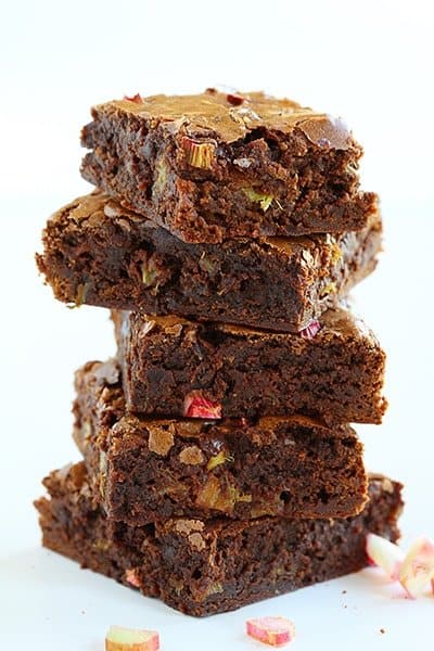 Brownies à la rhubarbe