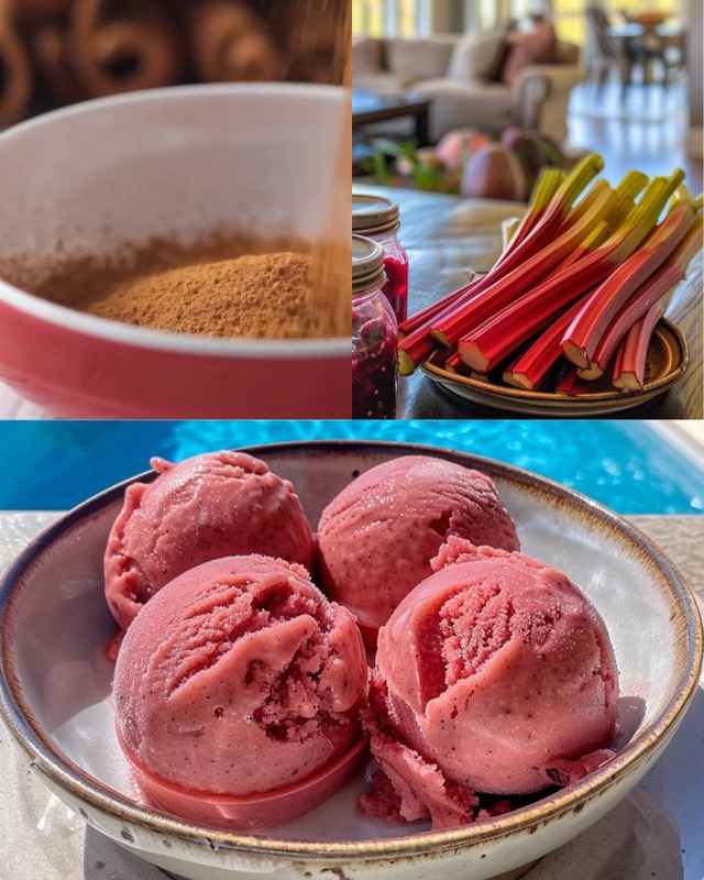 Sorbet à la rhubarbe