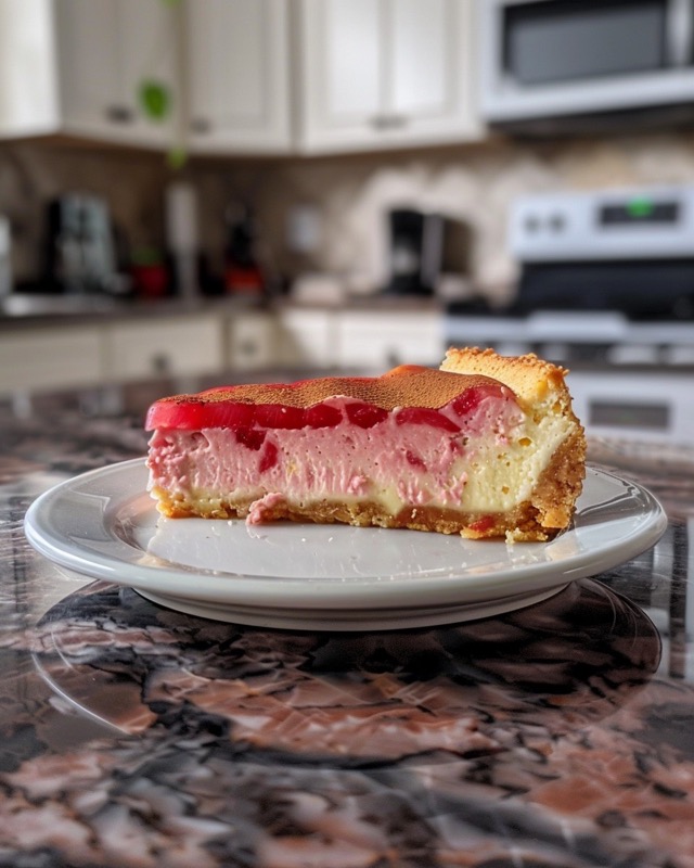 Gâteau au fromage à la rhubarbe