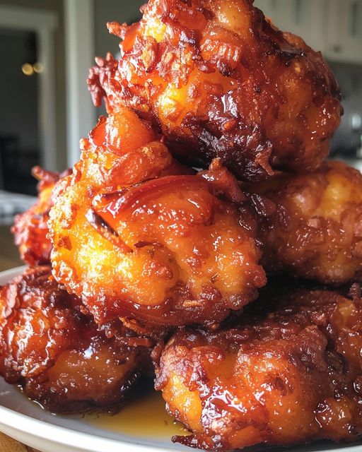 Beignets faciles à la rhubarbe