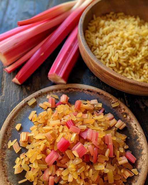 Riz pilaf à la rhubarbe