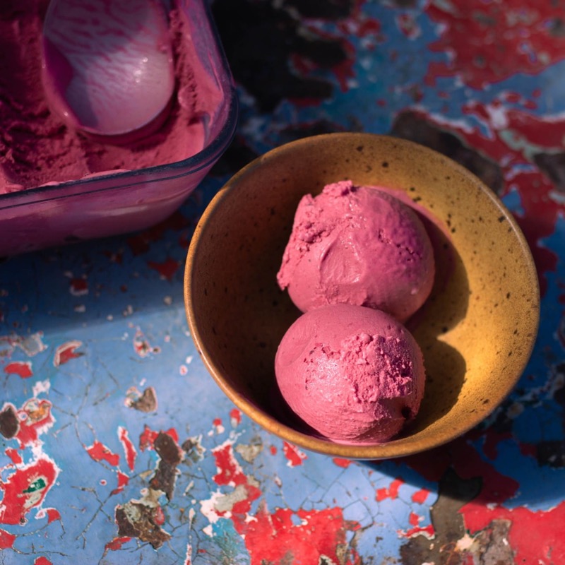 Glace cassis et miso