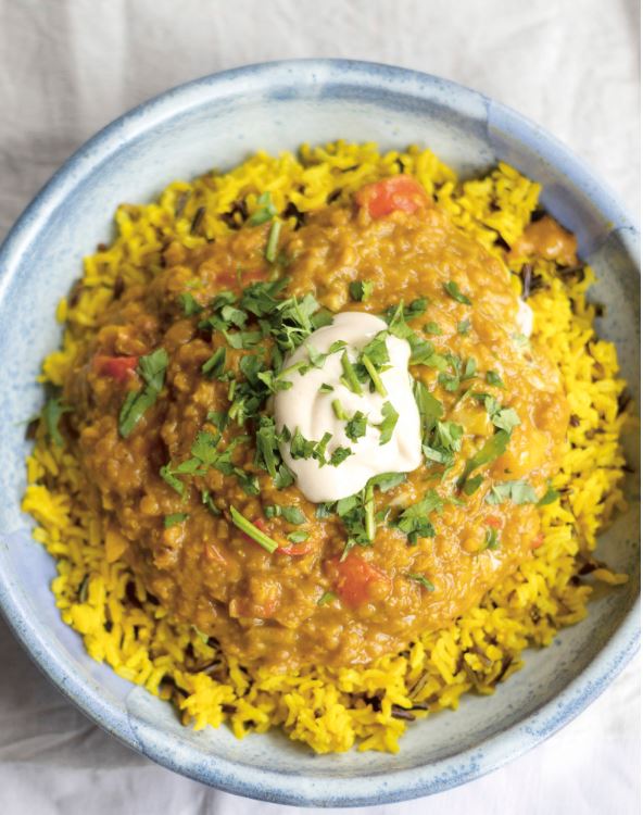 Dhal à la rhubarbe