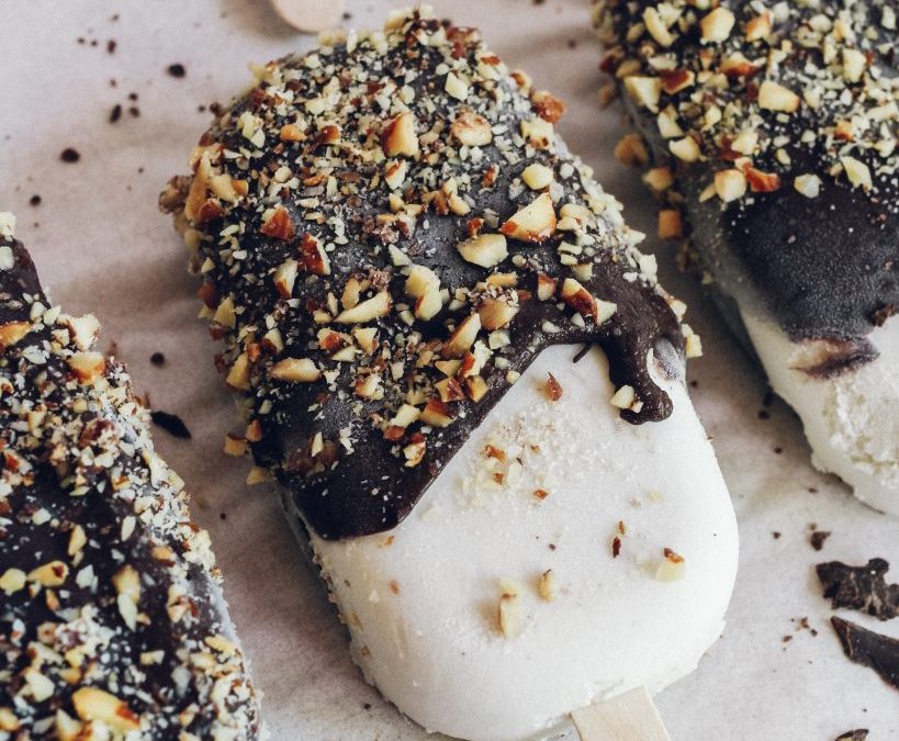 Barres glacées véganes vanille-coco