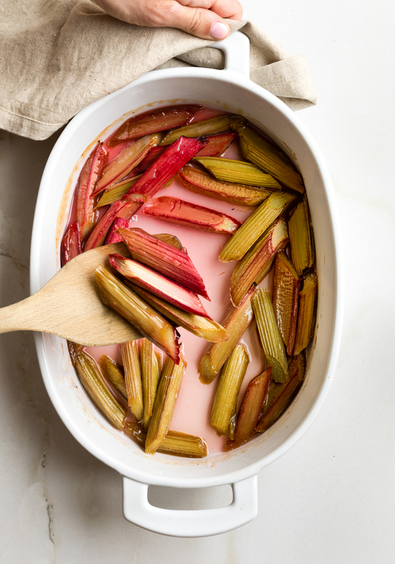 Barbotine à la rhubarbe