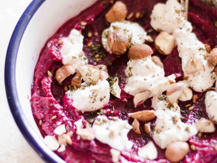 Trempette de betteraves à la rhubarbe