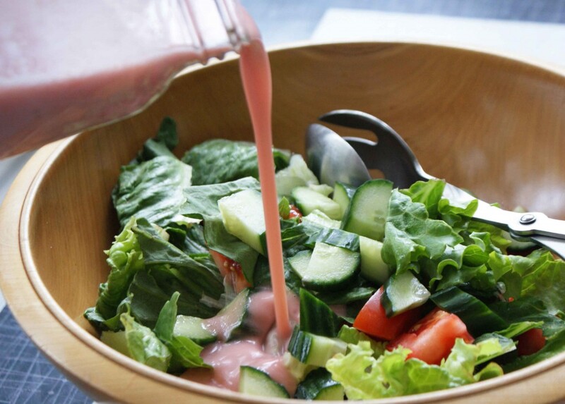 Vinaigrette onctueuse à la rhubarbe