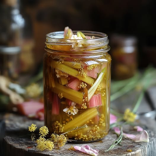 Pickles de Rhubarbe à la Fleur de Sureau