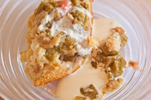 Pouding à la rhubarbe de ma mère