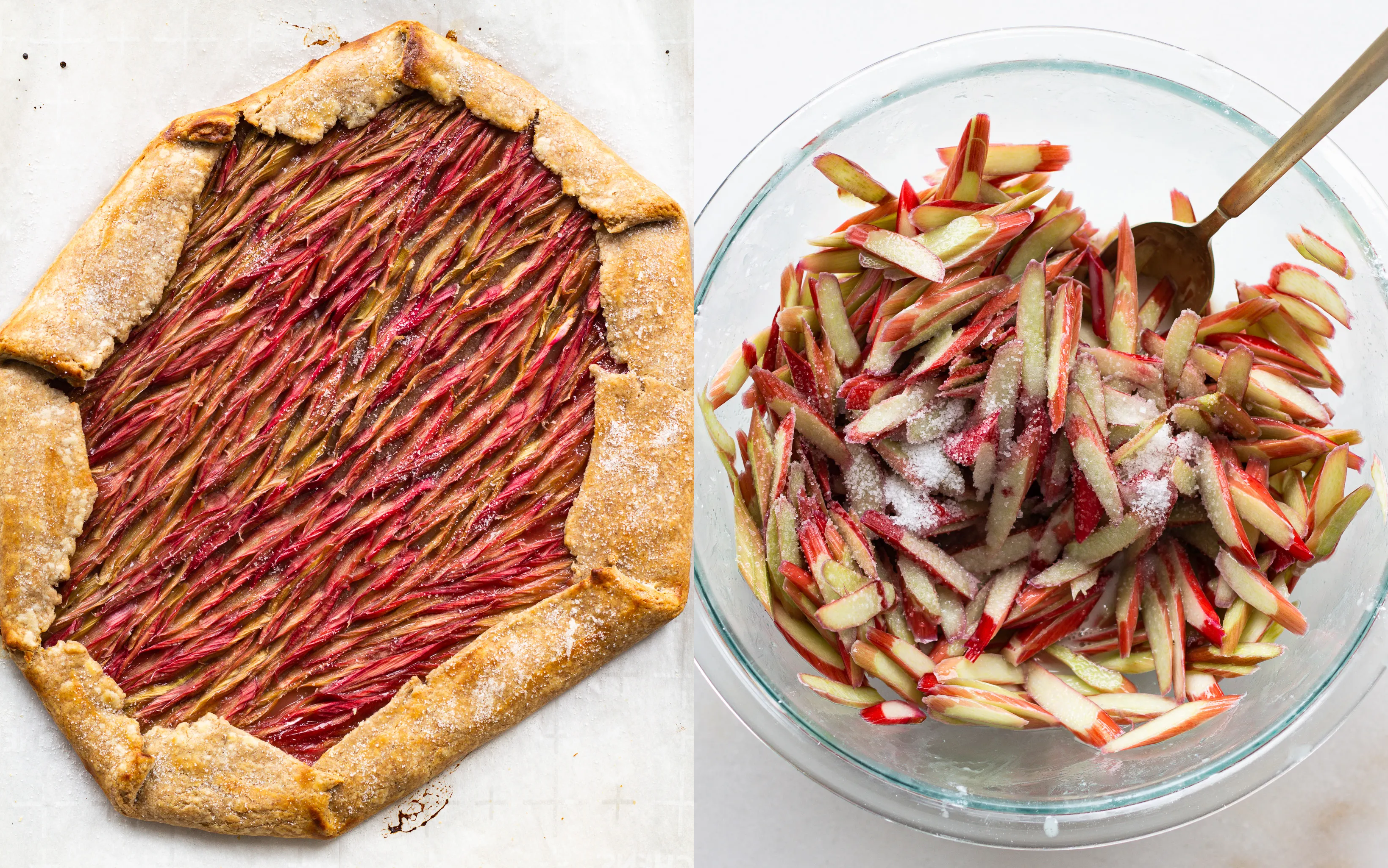 Tarte à la rhubarbe sucrée avec croûte de seigle