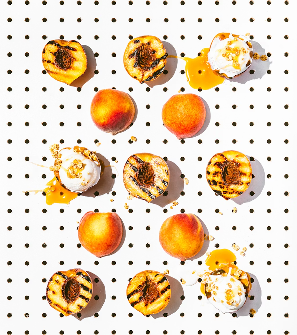 Pêches grillées