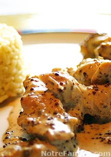 Escalopes de poulet à la dijonnaise