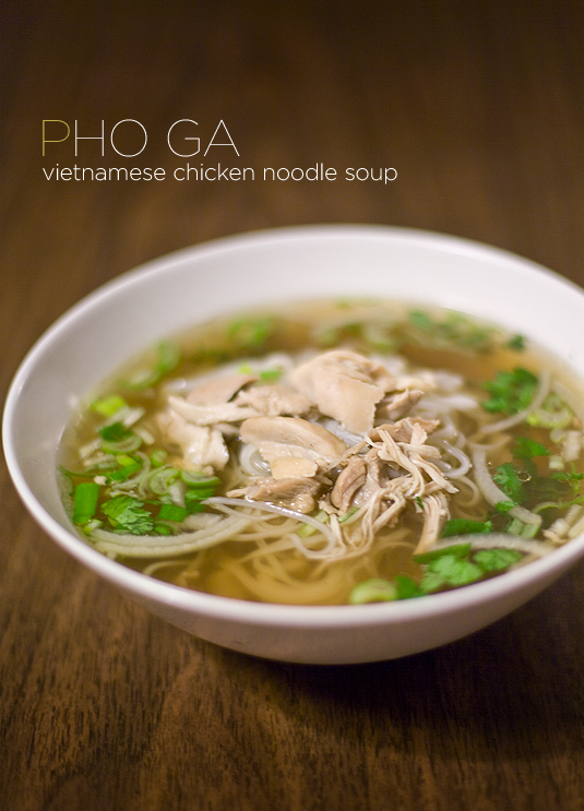 Soupe Pho vietnamienne au poulet