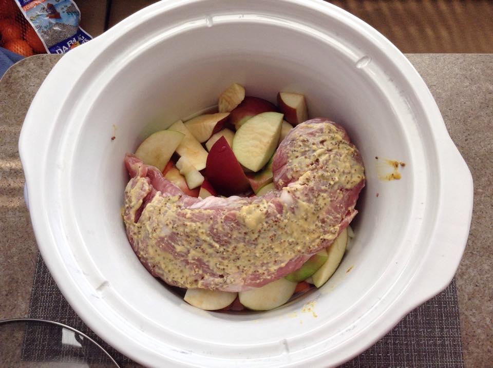 Filet de porc aux pommes à la mijoteuse