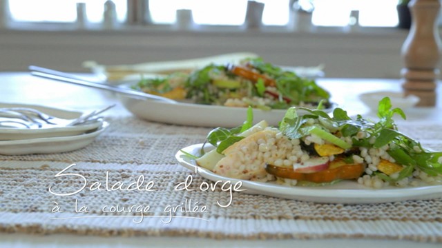 Salade d’orge à la courge grillée