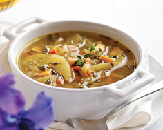 Soupe rustique à l’oignon et aux pommes