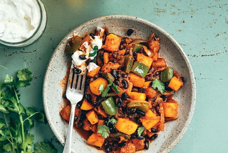 Ragoût de haricots noirs à la courge