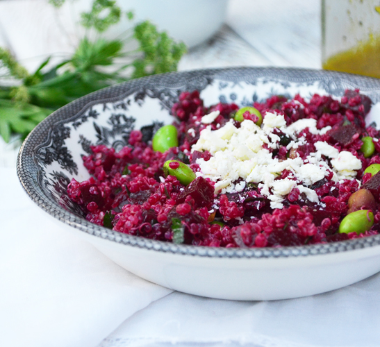Salade de Quinoa, Betteraves et Edamames