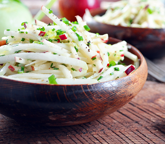 Rémoulade de Chou-Rave aux Pommes