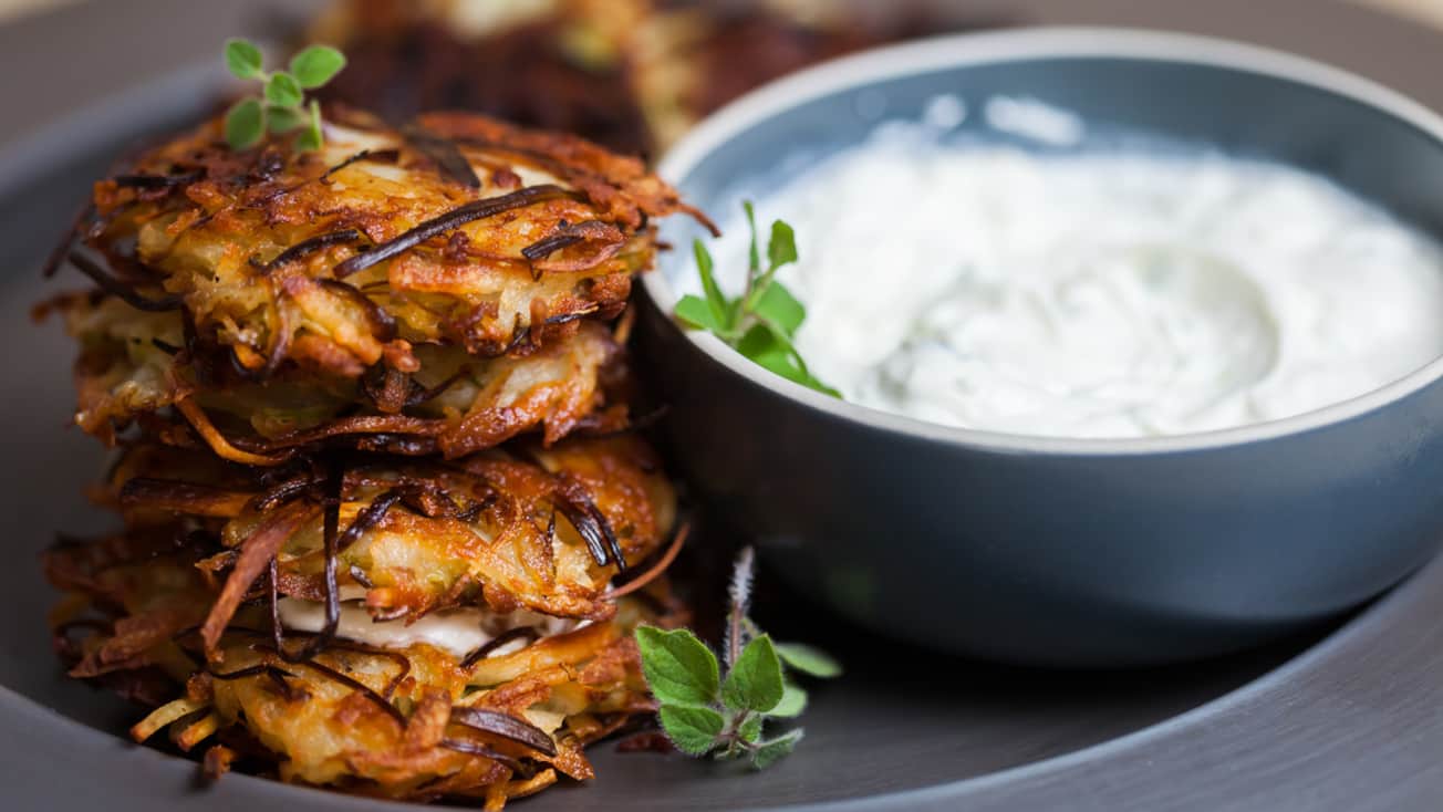 Galettes de salsifis au parmesan et au proscuitto