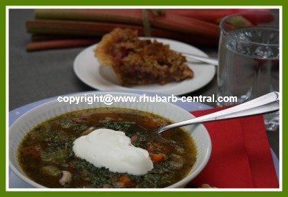 Soupe Rhubarbe et légumes - Rhubarb Vegetable Soup