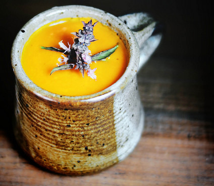 Soupe carotte et rhubarbe