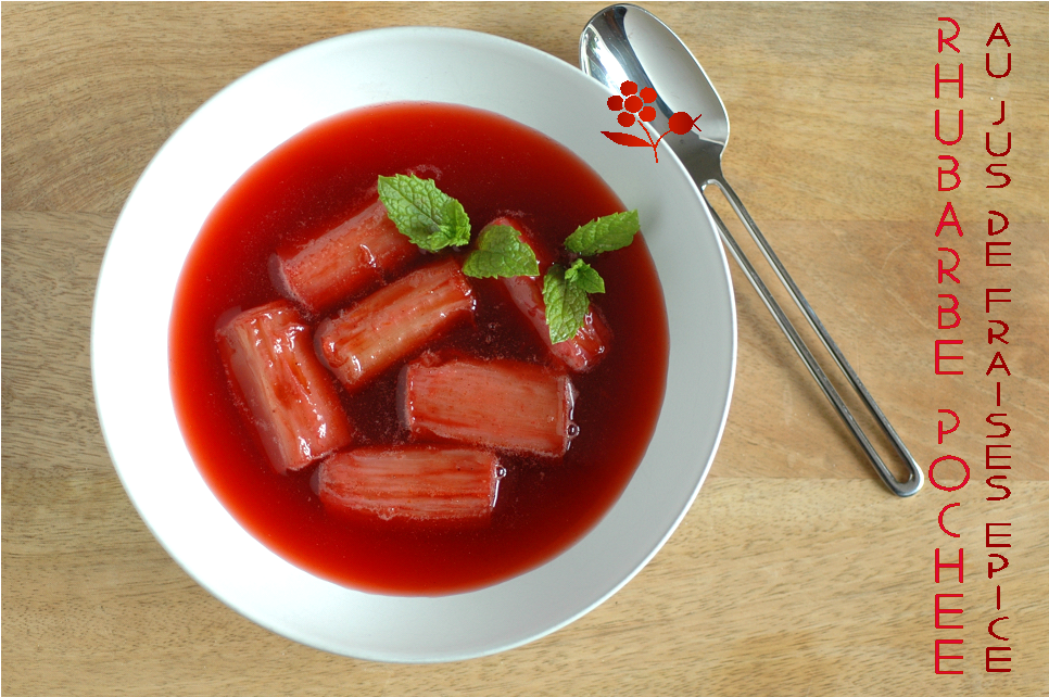  Délice à la rhubarbe pochée sur le gril