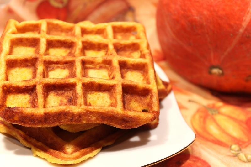 Gaufres dorées hi-tech à la citrouille