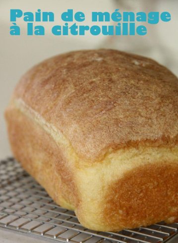 Pain de ménage à la citrouille