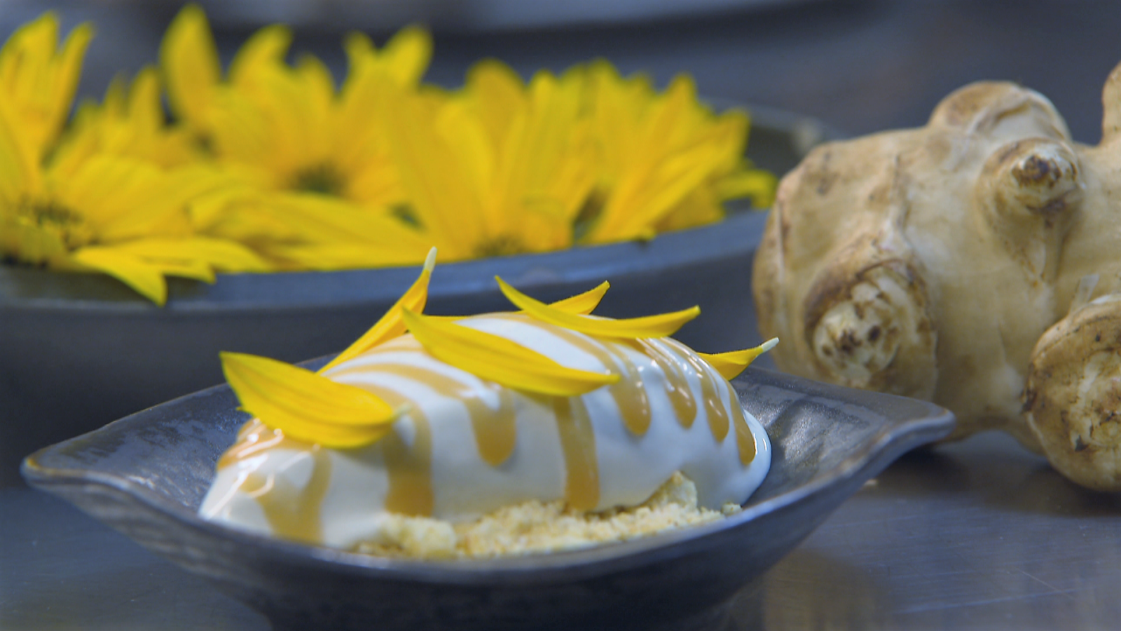 Crème glacée au topinambour