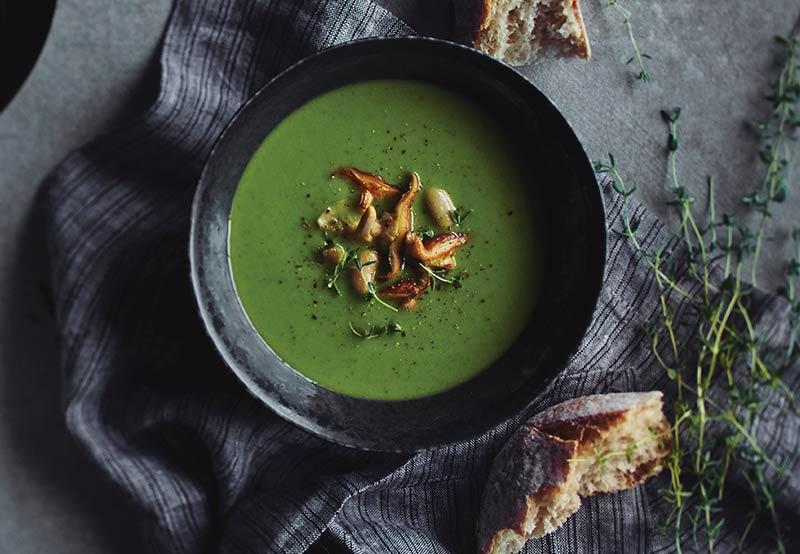Velouté aux courgettes et haricots blancs