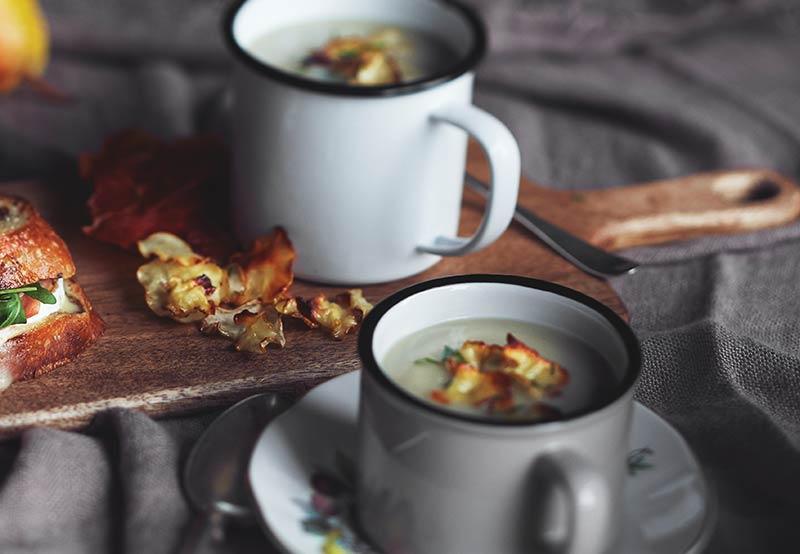 Crème de topinambours et chou-fleur