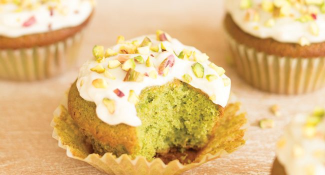 Cupcakes au citron, miel et chou kale