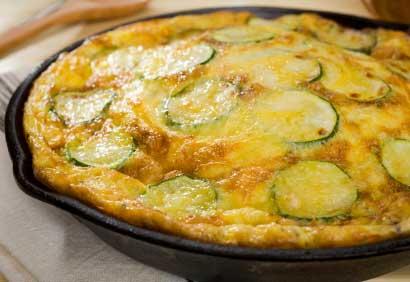 Omelettes à la courgette et au fromage feta