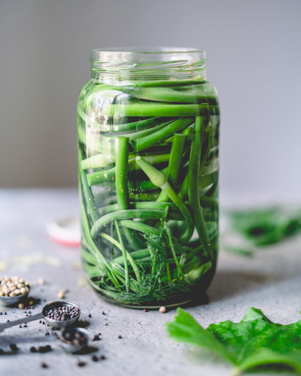 Fleurs d'ail lactofermentées en saumure
