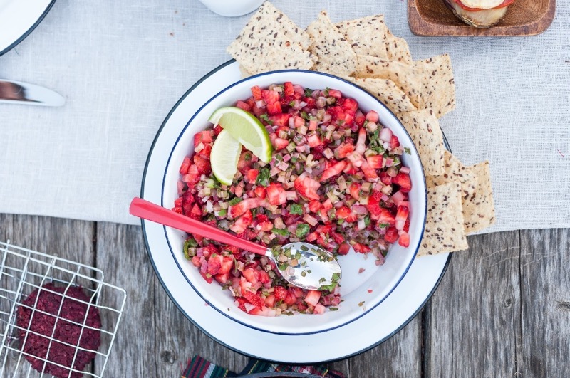 Salsa fraises & rhubarbe