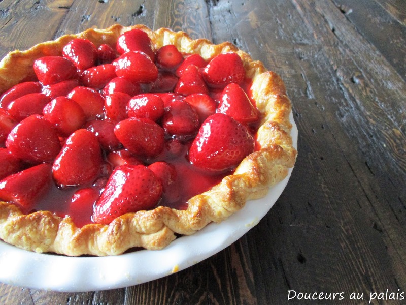 Tarte facile aux fraises cuite au  BBQ