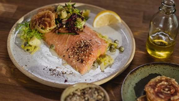 Truite cuite sous vide à l’huile d’olive