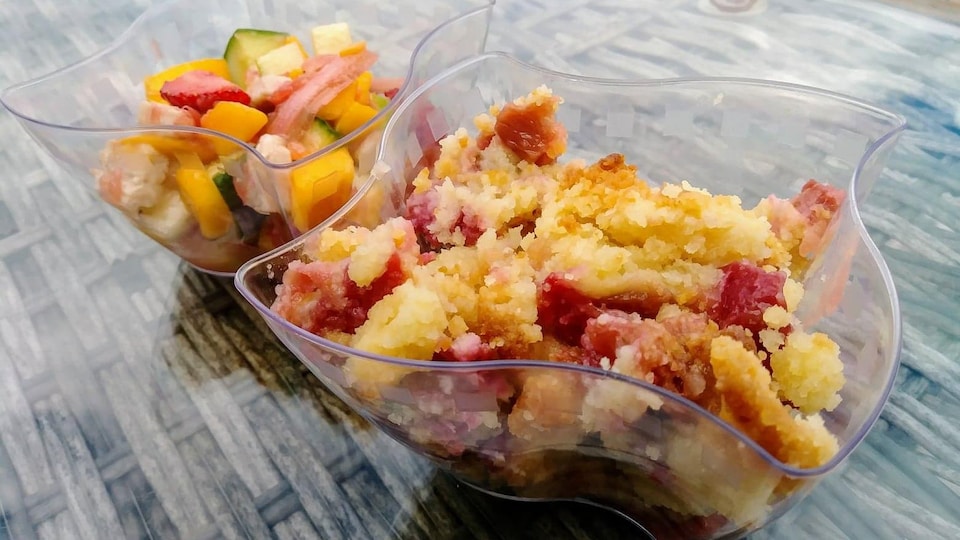 Vinaigrette rhubarbe, miel et gingembre