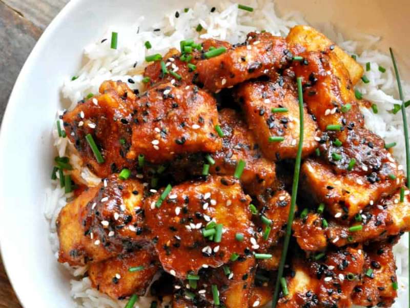 Tofu BBQ coréen croustillant végé