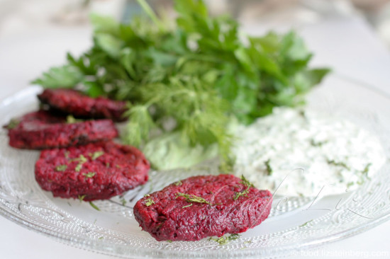 Mini crêpes betteraves-poireaux